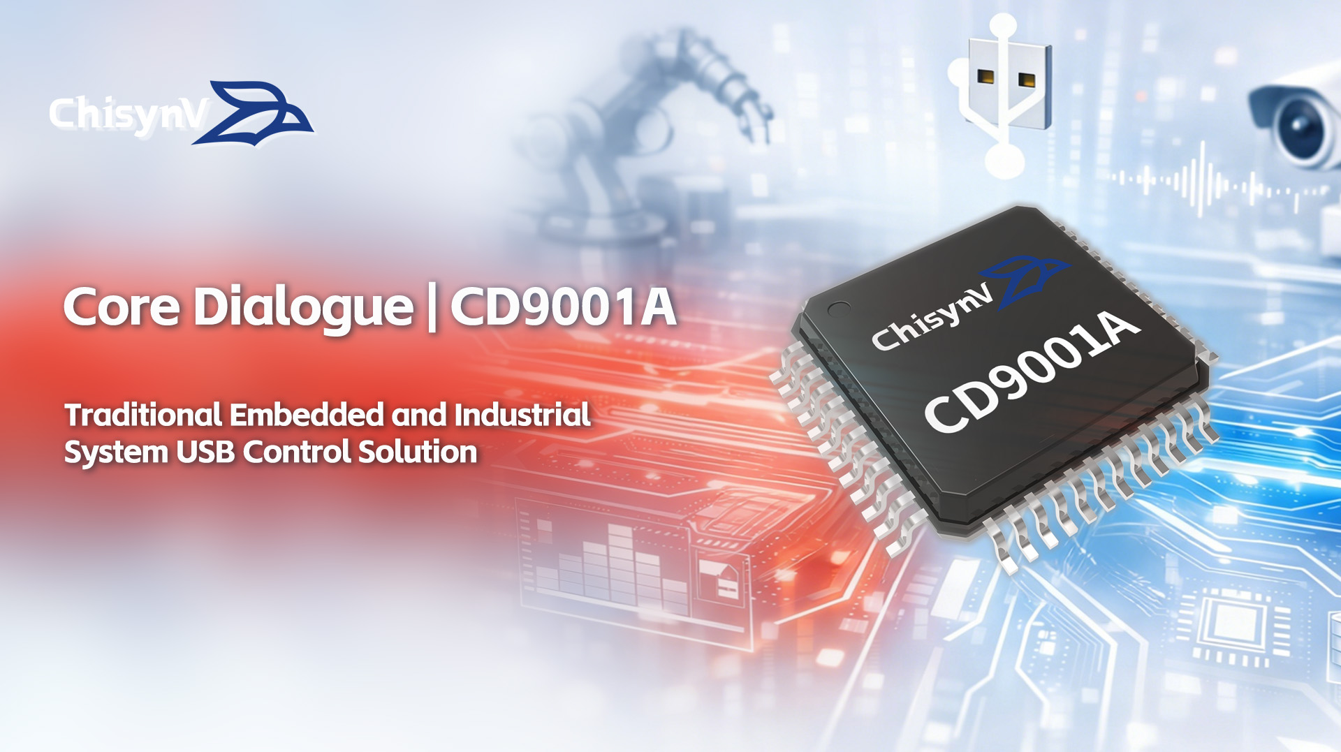 [When Stability is More Important than Speed]Traditional Embedded and Industrial System USB Control Solution: CD9001A