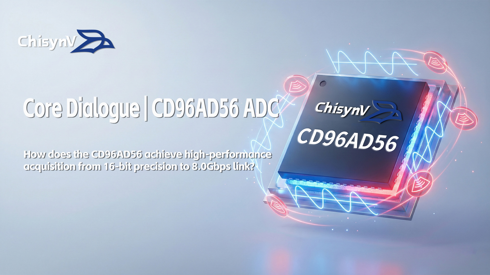 [Still stuck with a mixer?]How does the CD96AD56 achieve high-performance acquisition from 16-bit precision to 8.0Gbps link?