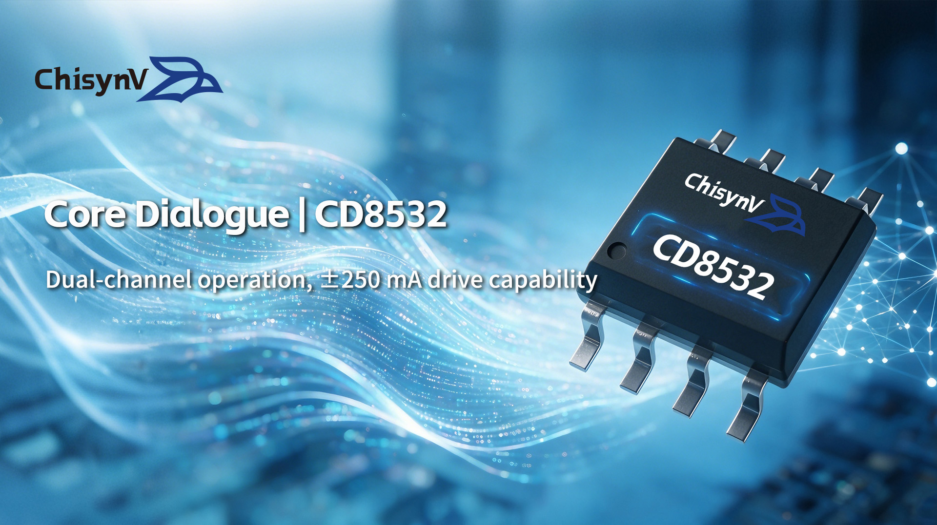 Dual-channel operation, ±250 mA drive capability, and 750 µA power consumption – what makes the CD8532 universal operational amplifier so outstanding?