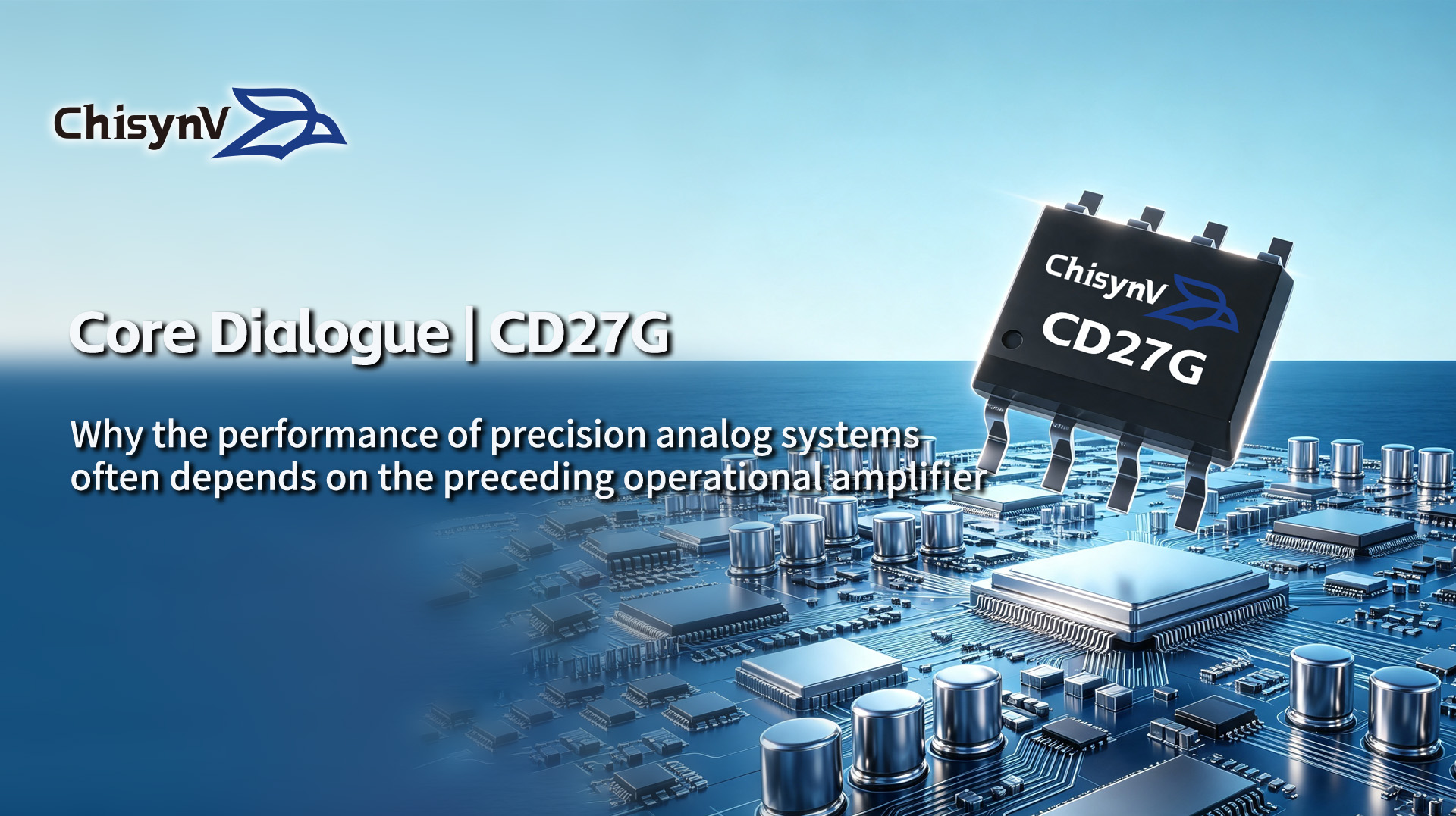 Why the performance of precision analog systems often depends on the preceding operational amplifier | Low-noise precision op-amp CD27G